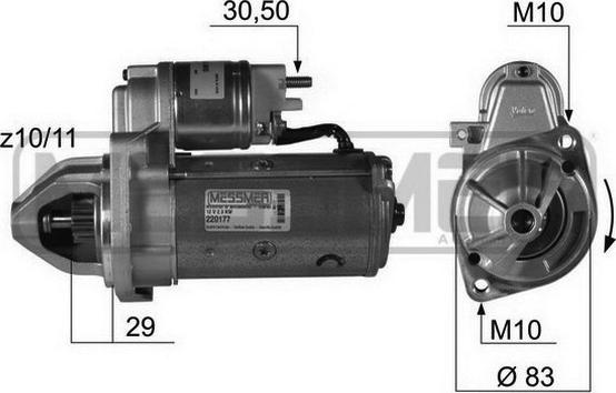 ERA 220177A - Starteris www.autospares.lv