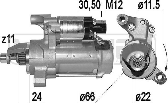 ERA 220849 - Starteris www.autospares.lv