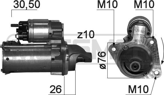 ERA 220842 - Starteris www.autospares.lv