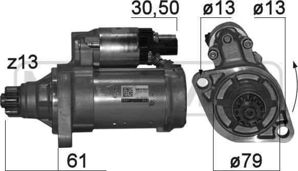 ERA 220864A - Starteris www.autospares.lv