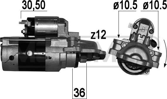 ERA 220866 - Starteris www.autospares.lv