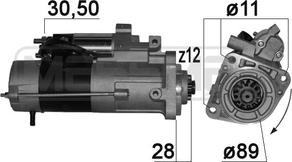 ERA 220861A - Стартер www.autospares.lv