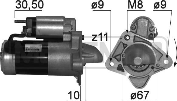 ERA 220808 - Starteris www.autospares.lv