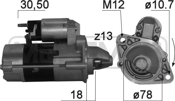 ERA 220802 - Starteris www.autospares.lv