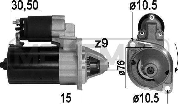 ERA 220812 - Стартер www.autospares.lv