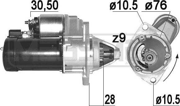 ERA 220887A - Starteris www.autospares.lv