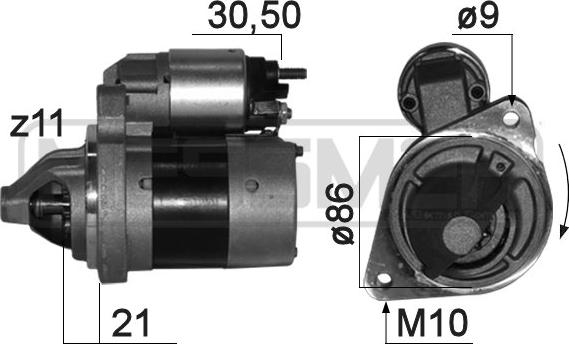 ERA 220839 - Starteris www.autospares.lv