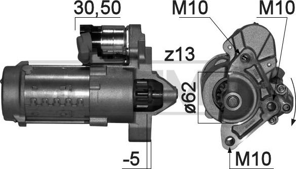 ERA 220835 - Starteris www.autospares.lv