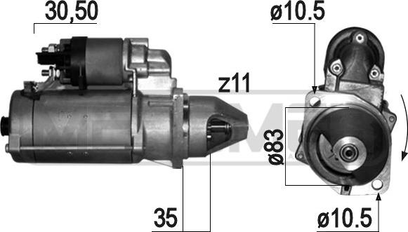 ERA 220820 - Стартер www.autospares.lv