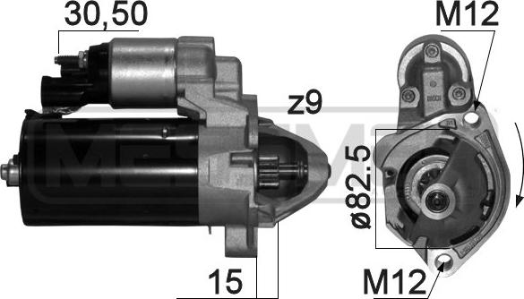 ERA 220870A - Starteris www.autospares.lv