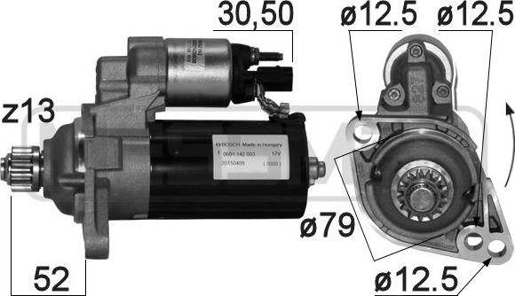 ERA 220878 - Starteris www.autospares.lv