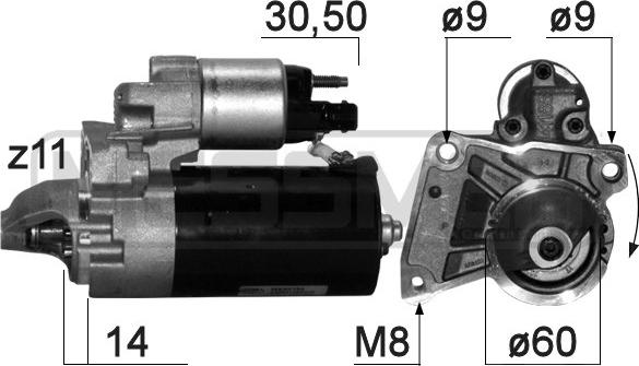 ERA 220873A - Starteris www.autospares.lv