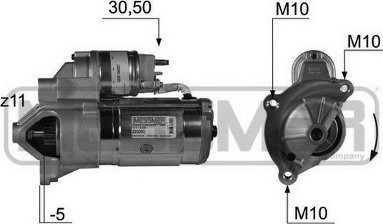 ERA 220393 - Starteris www.autospares.lv