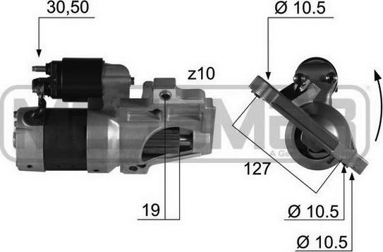 ERA 220344 - Starteris www.autospares.lv