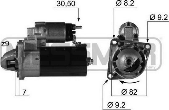 ERA 220346 - Стартер www.autospares.lv