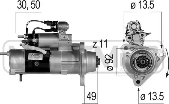 ERA 220343 - Starteris www.autospares.lv