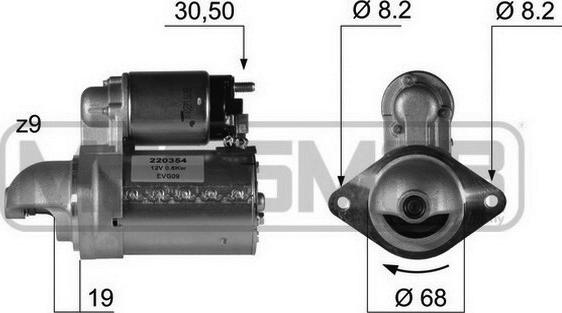 ERA 220354 - Starter www.autospares.lv