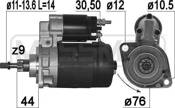 ERA 220357A - Starteris www.autospares.lv