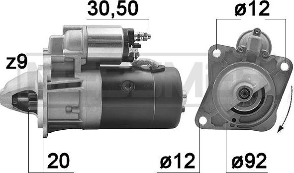 ERA 220362A - Starteris www.autospares.lv