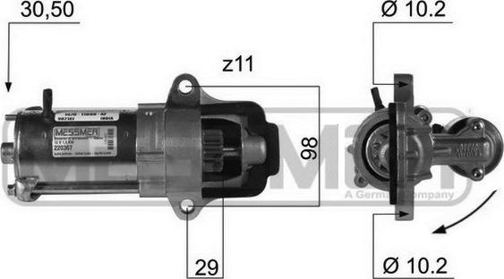 ERA 220367 - Стартер www.autospares.lv