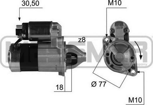 ERA 220384 - Starteris www.autospares.lv