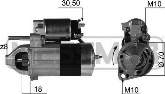 ERA 220380 - Starteris www.autospares.lv