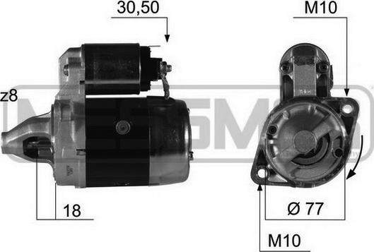 ERA 220382 - Стартер www.autospares.lv