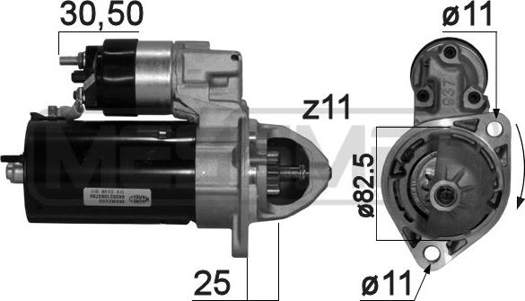 ERA 220333 - Стартер www.autospares.lv