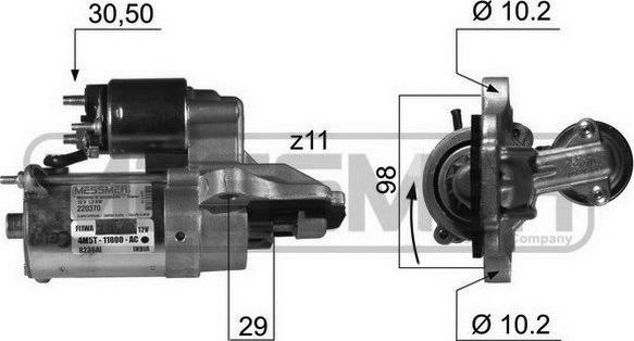 ERA 220370 - Стартер www.autospares.lv