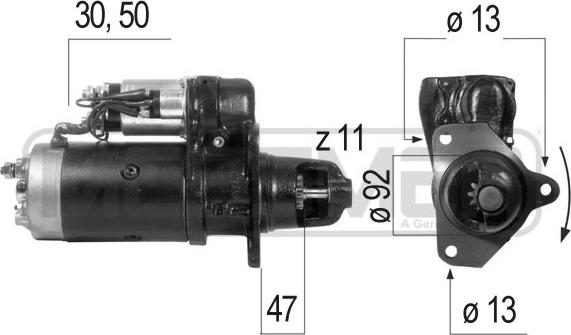 ERA 220260R - Starteris www.autospares.lv