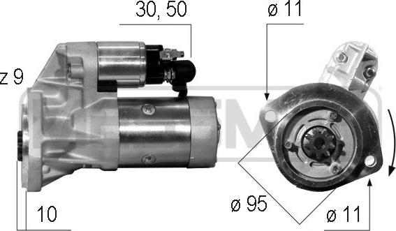 ERA 220208 - Стартер www.autospares.lv