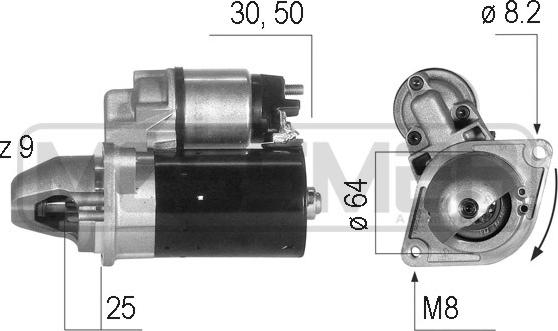 ERA 220211 - Стартер www.autospares.lv