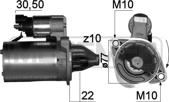 ERA 220745 - Starteris www.autospares.lv