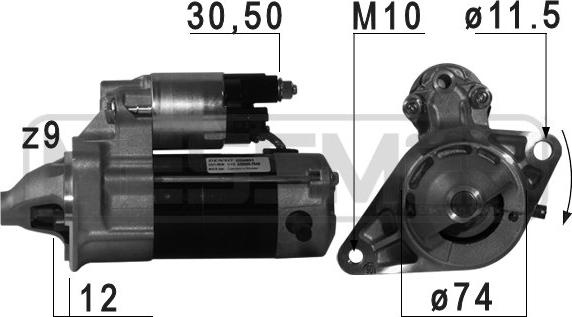 ERA 220759A - Starteris www.autospares.lv