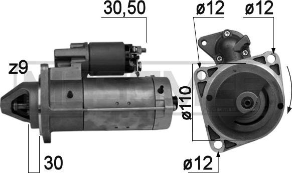 ERA 220754 - Starteris www.autospares.lv