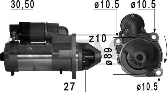 ERA 220751 - Starteris www.autospares.lv