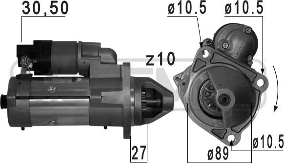 ERA 220752 - Starteris www.autospares.lv