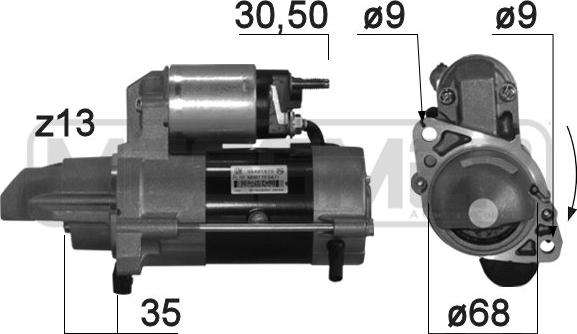 ERA 220769 - Starteris www.autospares.lv