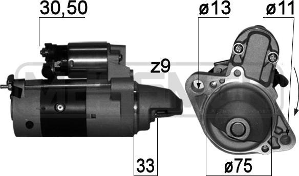 ERA 220763A - Стартер www.autospares.lv