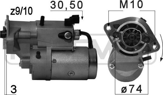 ERA 220703 - Starter www.autospares.lv