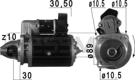 ERA 220739 - Starteris www.autospares.lv