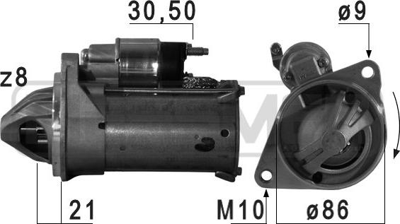 ERA 220732 - Starteris www.autospares.lv