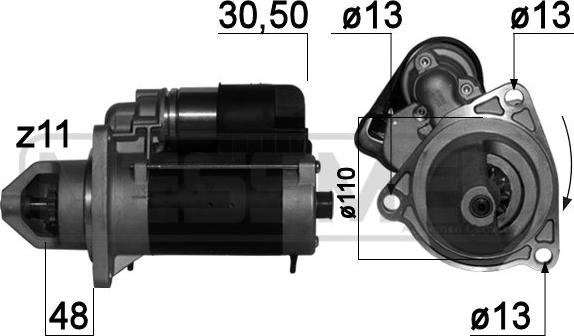 ERA 220724A - Starteris www.autospares.lv