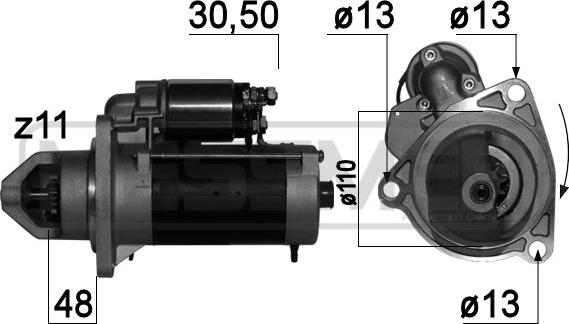 ERA 220728A - Starteris www.autospares.lv