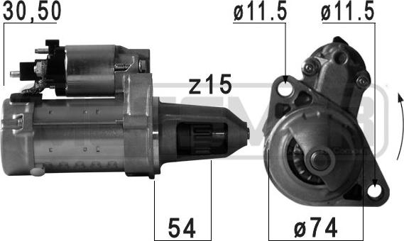 ERA 220722A - Starteris www.autospares.lv