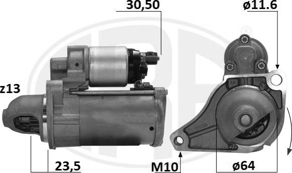 ERA 221055 - Starteris www.autospares.lv