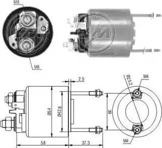 ERA 227516 - Тяговое реле, соленоид, стартер www.autospares.lv