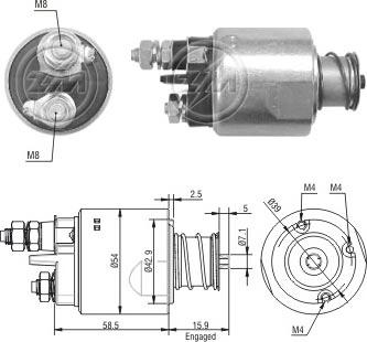 ERA 227059 - Тяговое реле, соленоид, стартер www.autospares.lv