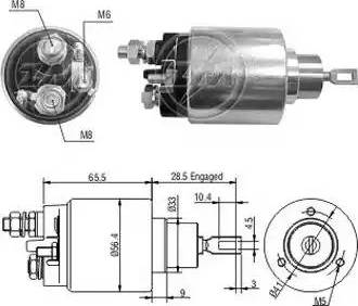 ERA 227165 - Тяговое реле, соленоид, стартер www.autospares.lv