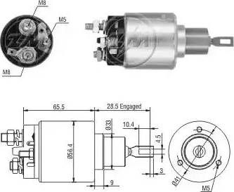 ERA 227393 - Тяговое реле, соленоид, стартер www.autospares.lv